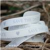 Order  Wedding Owl Ribbon - Save the Date Bridal White
